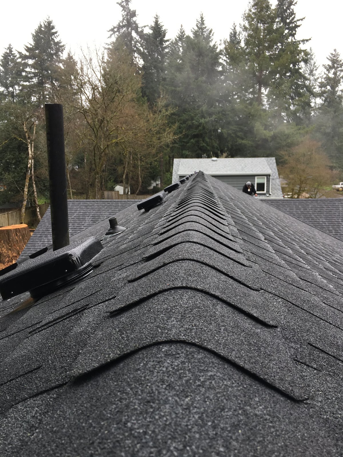 Roofing work by Tilly's in Clackamas County