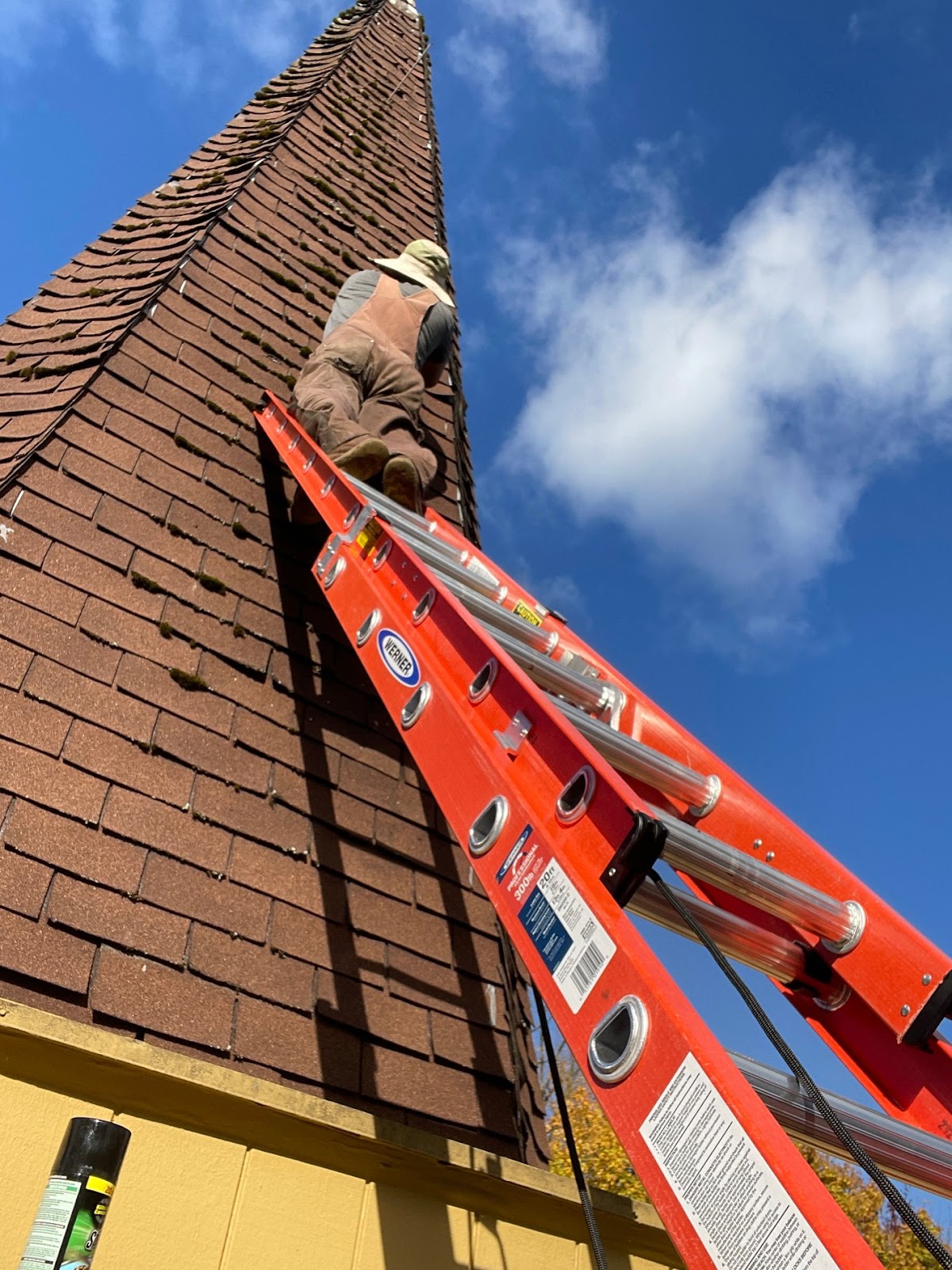 Fresh roof surface after repair